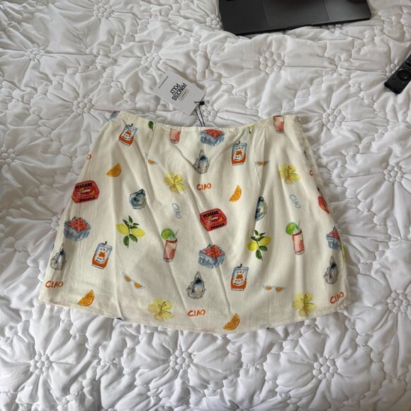 *NWT* Princess Polly Caraliia Mini Skirt White/Coastal - Picture 3 of 5
